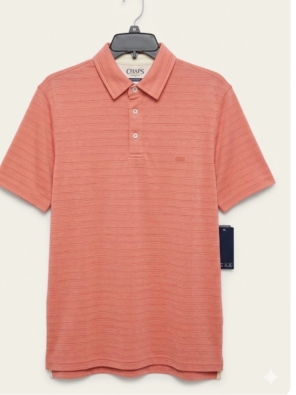 Chaps Men’s Coral-Pink Short Sleeve Polo